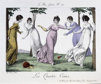 Neljän kulman peli - elokuvassa "The Good Genre", nro. 14, 1800-luvun alku. tekijältä Unknown artist