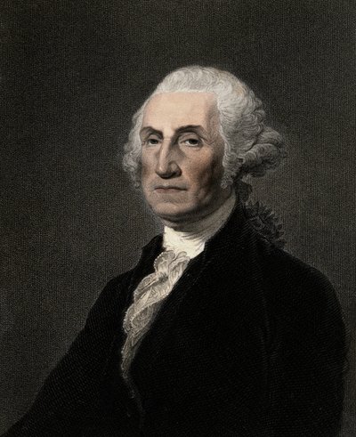 George Washington 1732-1799 - kaiverrus - 1800-luku tekijältä Unknown artist