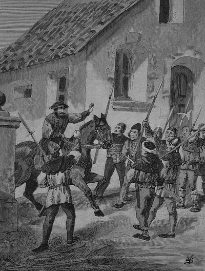 Saksan talonpoikaissota (1524-1526): Feuerbacher ja kapinoivat talonpojat, Matern Feuerbacher oli talonpoikien johtaja talonpoikaissodassa. tekijältä Unknown artist