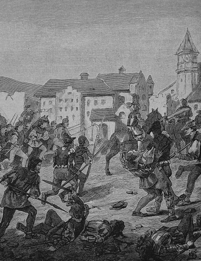 Saksan talonpoikaissota (1524-1526): Weinsbergin rynnäkkö tekijältä Unknown artist