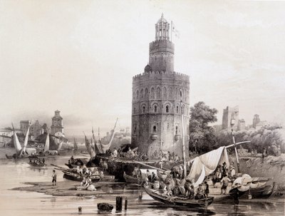 Kultatorni, Sevilla, "Espanjan kuuluisien paikkojen ja monumenttien taiteellinen ja monumentaalinen Espanja" Don Genaro Perez de Villa tekijältä Unknown artist