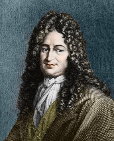 Gottfried Wilhelm von Leibniz (1646-1716), saksalainen filosofi tekijältä Unknown artist