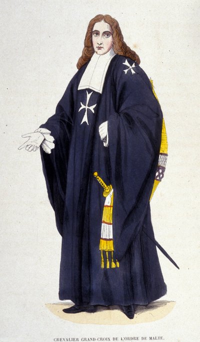 Suuri ritari - Maltan ritarikunnan ristin kaiverrus 1800-luvulta tekijältä Unknown artist