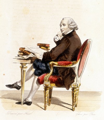 Guillaume Chretien (Guillaume-Chretien), kirjoittanut Lamoignon de Malesherbes (1721-1794). ranskalainen poliitikko. Kaiverrus vuodelta 1838 tekijältä Unknown artist