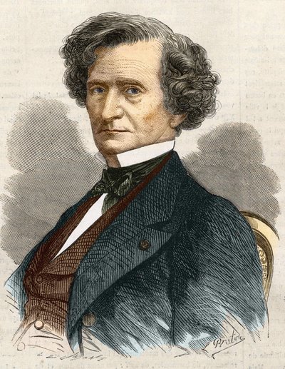 Hector Louis Berlioz, ranskalainen säveltäjä (1803-1869). tekijältä Unknown artist