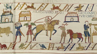 Tässä on Wadard, Bayeux Tapestry (villakirjonta pellavalle) tekijältä Unknown artist