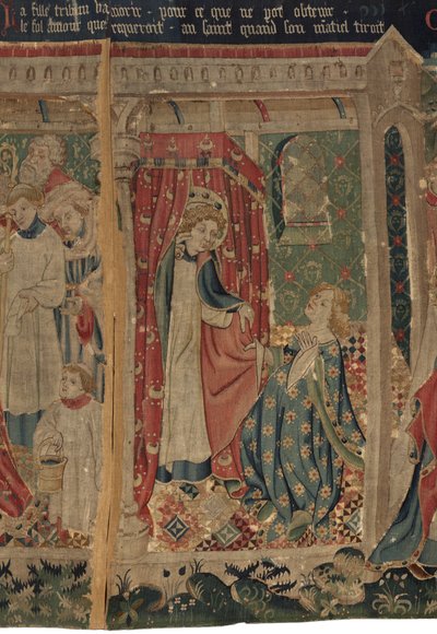 Saint Piatin ja Saint Eleuthèren historia, kohtaus 11: Saint Éleuthèren kiusaukset tekijältä Unknown artist