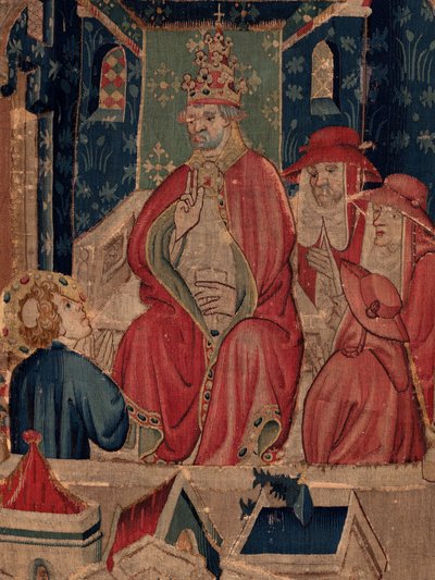 Saint Piatin ja Saint Eleuthèren historia, kohtaus 9 Saint-Éleuthère vahvistetaan Tournain piispaksi (Au boin saint l