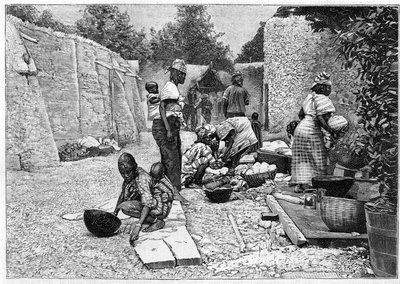 Ihmiseläintarha - Länsi-Afrikan etnografinen näyttely Champ de marsissa (Pariisi) tekijältä Unknown artist