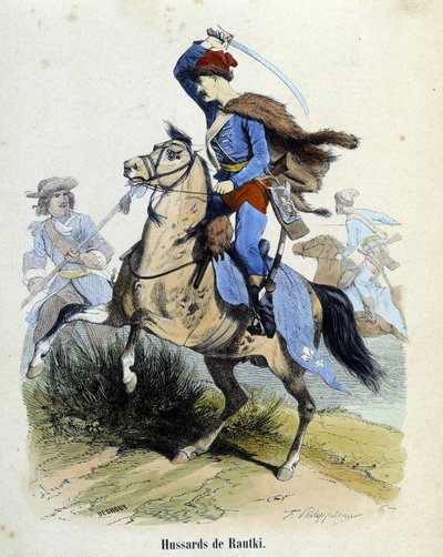 Rautken husaarit 1720 hävittäjä. tekijältä Unknown artist