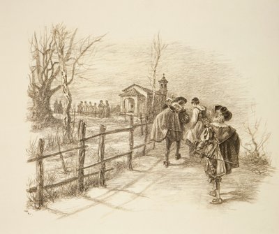 Kuvitus Alessandro Manzonin romaanille Kihlattu tekijältä Unknown artist