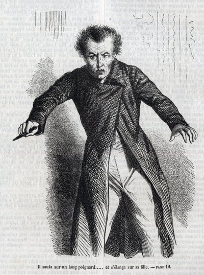 Kuvitus Honore de Balzacin (1799-1850) romaanista "The Vendetta". tekijältä Unknown artist