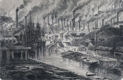 Teollisuus Englannissa: Mr. Vivianin (Manchester) Copper Factory, "" Round the World", 2. viikko 1865. tekijältä Unknown artist