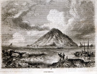 Strombolin saari 1800-luvulla. tekijältä Unknown artist