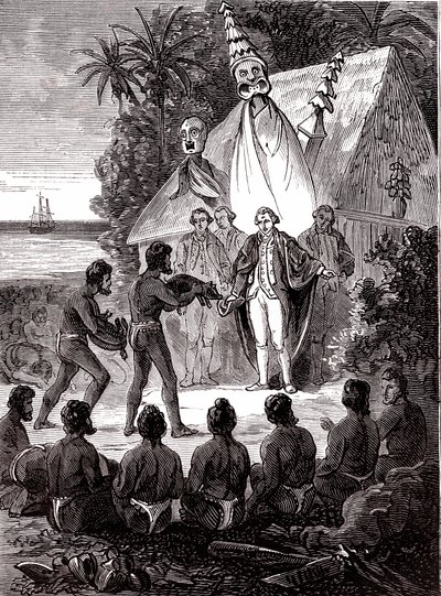 James Cook Island Sandwich -syntyperäisten kanssa tekijältä Unknown artist