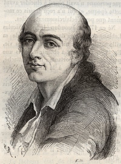 Jean-Claude Delametherie (Jean Claude la metherie) (1743-1817) ranskalainen luonnontieteilijä, mineralogi ja paleontologi. tekijältä Unknown artist