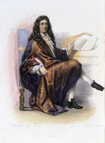 Jean Baptiste Lully (1632-1687) - elokuvassa "" Le Plutarque francais "", toim. Mennechet tekijältä Unknown artist