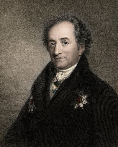 Goethen Johann Wolfgang 1749-1832 - kaiverrus - 1800-luku tekijältä Unknown artist