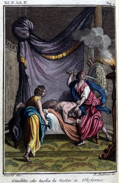 Judith leikkaa Holofernen pään. tekijältä Unknown Artist
