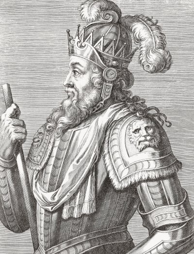 Portugalin kuningas Afonso V. Muotokuva. tekijältä Unknown artist