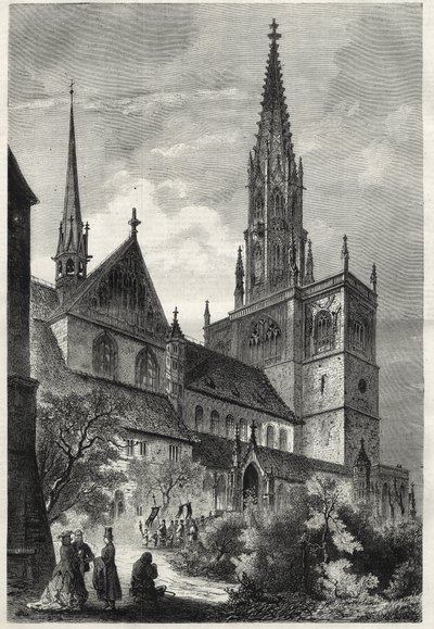 Konstanzer Muenster - De Konstanz Minster tai Konstanzin katedraali - Saksa - Cathedrale Notre-Dame (Notre Dame) de Constance - 1868 - tekijältä Unknown artist