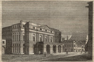 La Scala Milanossa - Näkymä La Scala -teatterista Milanossa, Italiassa - (Teatro alla Scala Milan) - 1837 tekijältä Unknown artist