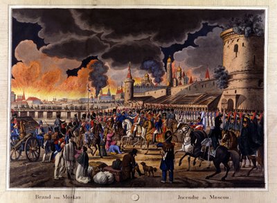 Moskovan suuri tulipalo syyskuussa 1812. tekijältä Unknown artist