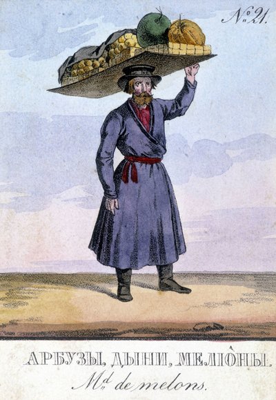 Palkokasvien jälleenmyyjä Venäjällä 1800-luvulla. tekijältä Unknown artist