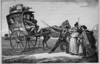 Les Omnibus de Paris 1800-luvulla: Le Cuckoo - kaiverrus vuodelta 1892 tekijältä Unknown artist