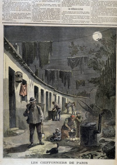 Pariisin ragpickers - "Le Petite Journal" -lehdessä tekijältä Unknown artist