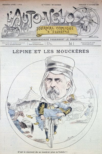 Lépine ja Mouckères - julkaisussa "Auto-Vélo"" 12.12.1897, Bibl.de la ville de Paris. tekijältä Unknown artist