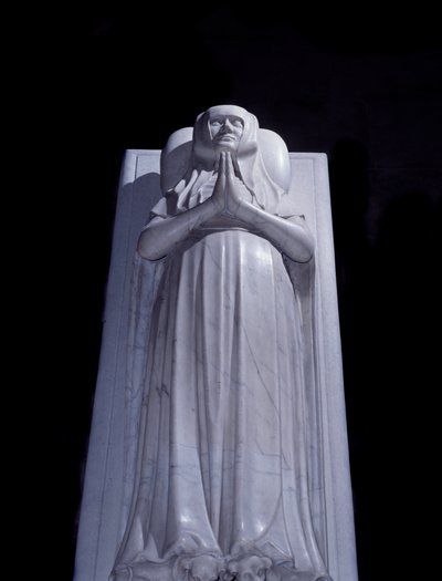 Nunna Blanche de Francen (1313-1358) valehteleminen. Haudan veistos 1393. Pyhän Denisin basilika. Pyhä Denis tekijältä Unknown artist