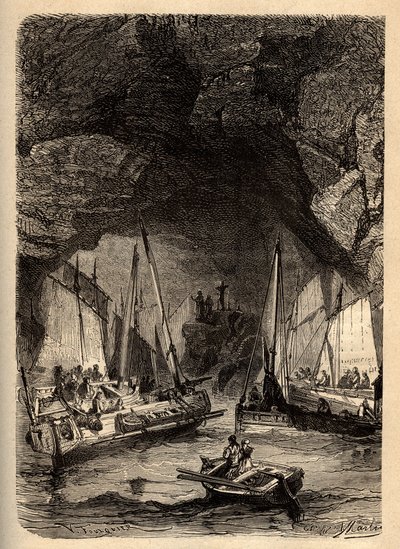 MORGATIN LUOLAT - Morgatin meriluolat - Finistere - Bretagne - kaiverrus "" PATRIE" - KUVAUS PECTURESSE DE LA FRANCE FI LUCIEN HUARDIN 6 OSAA - 1800-luvun loppu tekijältä Unknown artist