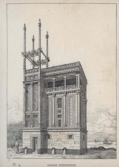 Maison Phenicienne - (Phoenician House, yleisnäyttely, Pariisi tekijältä Unknown artist