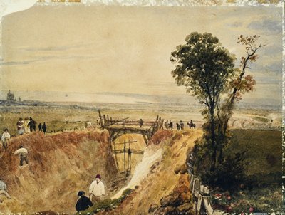 Shoreham Railroadin teko, n. 1840 (akvarelli paperille) tekijältä Unknown artist