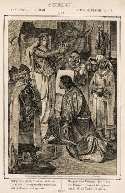 Tanskan, Norjan ja Ruotsin Margaret 1 (1353-1412) - Kalmarin liitto (Calmar) 1397 - Anonymousin Kalmarin liitto tekijältä Unknown artist