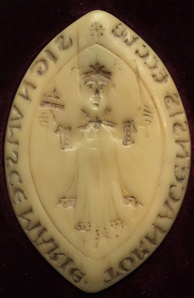 Tournain luvun sinetin matriisi. Käytetty 1100-luvulta lähtien. Merovingien kuninkaan Chilpéricin kuvalla (norsunluu( tekijältä Unknown artist