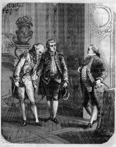 Korsikan sotilaskuvernööriksi vuonna 1772 nimitetyn Marbeufin kreivin ja Pascal (Pasquale) Paolin tapaaminen. "" Pasquale Paolissa tai Pontenuovo-reitillä F.D. Guerrazzi. 1872. tekijältä Unknown artist