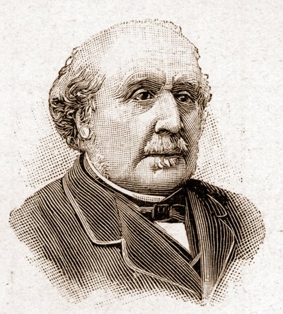 Academy Francaisen jäseniä vuonna 1895: Albertin, Broglien herttuan (1821-1901), ranskalaisen historioitsijan ja poliitikon muotokuva. tekijältä Unknown artist