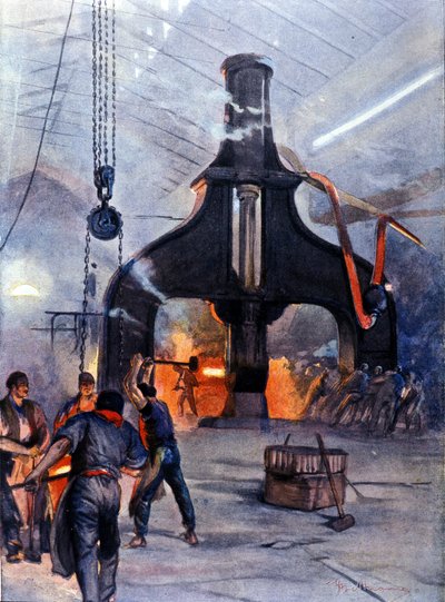 Metallitehtaita Ansaldo vuonna 1890. tekijältä Unknown artist