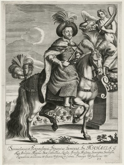 Michal Korybut Wisniowiecki (1640-1673), Puolan kuningas ja Liettuan suurruhtinas - Anonymous - n. 1670 - Kuparikaiverrus - 36,5x27,2 - Yksityiskokoelma tekijältä Unknown artist