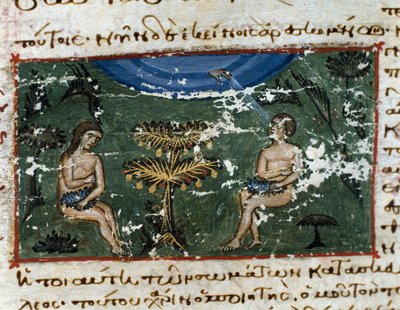 Alkuperäinen minikalastus "Codex of the Serail Octateuchista" (ms.8 tai Seraglio Octateuch) 1100-luvun Topkapi Sarayi -museokirjasto Istanbulin kirjasto tekijältä Unknown artist