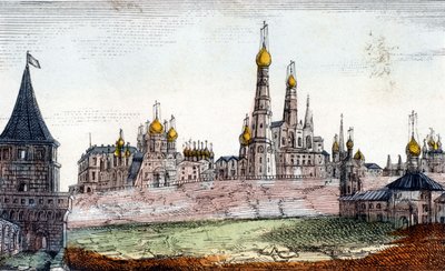 Moskova, Kreml. 1800-luvun kaiverrus. tekijältä Unknown artist