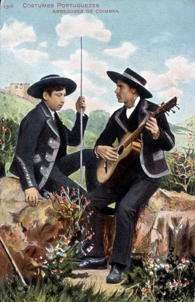 Muusikot portugalilaisasuissa. Coimbra arredores. tekijältä Unknown artist