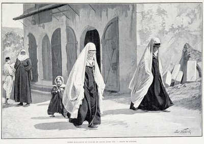 Musliminaiset Bosniassa. Tour du mondessa 1/1896. tekijältä Unknown artist