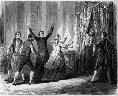 Conden viimeisen prinssin (Louis Henri Joseph de Bourbon) salaperäinen hirttäminen tekijältä Unknown artist