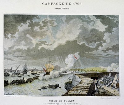Meritaistelu: Toulonin piiritys vuonna 1793 - "" Napoleonin meritaisteluissa"" tekijältä Unknown artist
