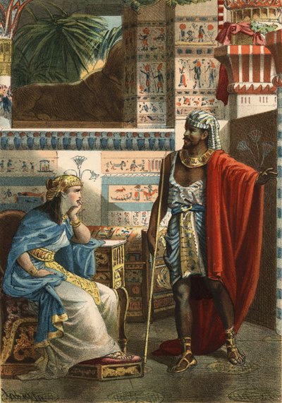Nitocris, Manethonin, VI-dynastian viimeisen Egyptin kuningattaren mukaan. Kaiverrus 1881.in "" The Cult of Beauty" - kirjoittanut Juan Justo Huguet, Molinas Hermanos toimittajat tekijältä Unknown artist