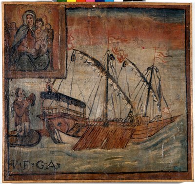 Vasemmalla entinen galleria, joka edelleen kantaa kanavia, kiittää Madonna dell