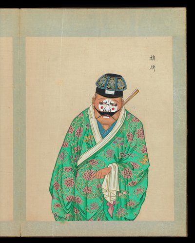 Sata muotokuvaa Pekingin oopperan hahmoista, 1800-luvun loppu - 1900-luvun alku (viidenkymmenen lehden albumi; muste, väri ja kulta silkille). tekijältä Unknown Artist